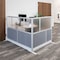 Luxor Expanse Modular Wall Room Divider System - Silver Frame - 53" x 48" Add-On Wall MW-5348-XFCG - alternate 4
